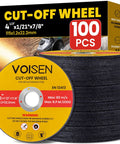 Four And A Half Inch Cut Off Wheel Set For Angle Grinders One Hundred Pcs Heavy Duty Fast Cutting Discs For Metal And Stainless Steel