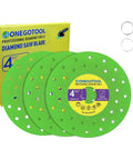 Three green 4 1/2 Inch Tile Cutter Diamond Saw Blades for Angle Grinder with package, porcelain ceramic glass marble cutting set.