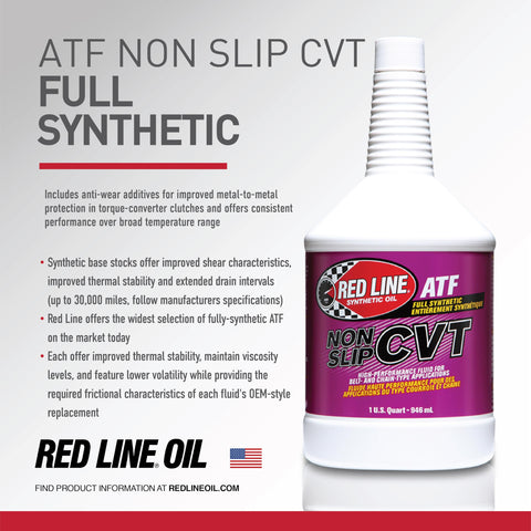 Premium Synthetic CVT Transmission Fluid Non-Slip Formula for Modern Automatics, Superior Thermal Stability and Friction Control, OEM-Style Replacement, Enhanced Shear Resistance, 1 Quart bottle