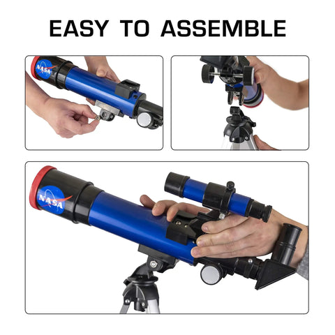 Lunar Telescope For Kids Ages 8 To 12 With Tripod And Finder Scope See The Moon In Incredible Detail Totally Easy To Use Beginner Stargazing Kit With High Quality Optical Glass Perfect Educational Gift For Young Space Fans, easy assembly