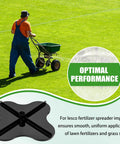 Heavy-Duty Fertilizer Spreader Impeller For Stand-On 125-Pound Spreader Wobble-Free Reinforced N2320 Replacement in use on lawn
