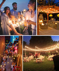 100Ft Outdoor G40 LED Globe String Lights Dimmable Waterproof Shatterproof Connectable Commercial Grade Patio Backyard Balcony Lighting