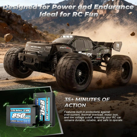 1:18 Scale 4X4 Off Road RC Truck With 2.4GHz Remote, Top Speed 36kmh, Waterproof Electronics, Racing on Gravel