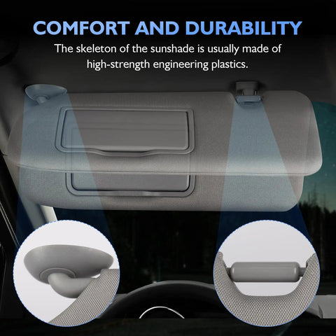 Honda CRV Sun Visor Driver Side With Lighted Mirror Gray Replacement 2017-2022 high-strength engineering plastic