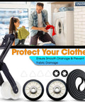 All In One Dryer Repair Kit With Drum Rollers Idler Pulley And Belt For Whirlpool Amana Maytag KitchenAid Dryers Your Go To Replacement For WED4815EW1 NGD4655EW2 image showing components and family using dryer.