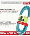 Mower Deck Belt 48 Inch Replacement Five Eighth Inch By Ninety Inch Beefed Up Aramid Cord Heavy Duty Drive Belt.