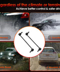 Front Sway Bar Links 2pc For 2007-2017 Chevy Equinox And GMC Terrain, Heavy Duty OEM Style Replacement To Stop Clunking, Reduce Body Roll, Improve Handling And Smooth Turn Response; two black sway bar end links