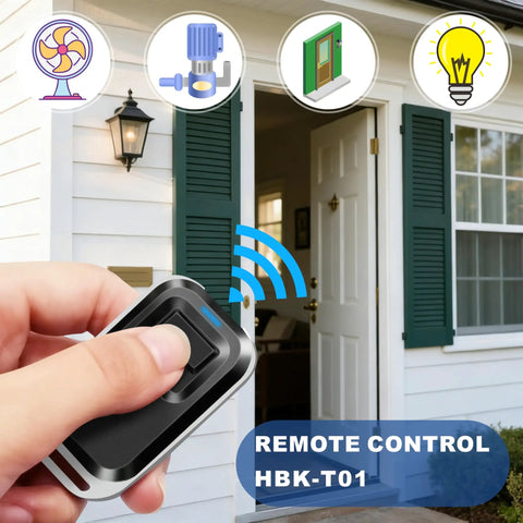 One Button RF Wireless Gate Opener Remote Transmitter 433.92MHz Fixed Code Empty Code Self Programmable By You No Fuss DIY Setup Long Range Reliable Security Gate Access