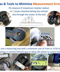 Measurement tools and tips for Eight Pack Luggage Wheel Replacement Set 50X14Mm Swivel Casters with illustrations and photos