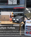 Built Like A Tank With 4000 Watt 48V DC To 120V 240V Split Phase True Sine Wave Inverter Handling 8Kw Peak Surge with multiple outlets.