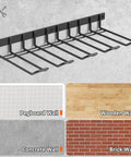 Power Tool Organizer Wall Mount For Cordless Drill And Tools, Heavy Duty Garage Storage Rack installed on various wall types