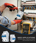 Technician installing DC Small But Mighty Miniature Circuit Breaker 1000V Non Polarity 2 Pole 32A MCB With DIN Rail Mount