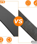Comparison of Straight Up Heavy Duty Cast Iron Curve Deck Balusters With Screws and other materials showing quality and rust resistance.