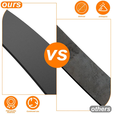 Comparison of Straight Up Heavy Duty Cast Iron Curve Deck Balusters With Screws and other materials showing quality and rust resistance.