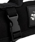 Close-up of buckle on Heavy Duty 24 oz Canvas Large Wrench Roll Tool Bag For Large Wrenches With 3 Grommets, Padded Handle, Made In USA