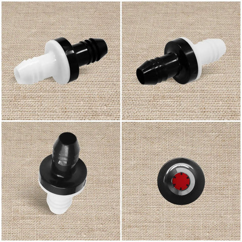 6 Pack Inline Check Valves 3 By 8 Inch ABS One Way Valve For Fuel Water Gas Air Systems, Keeps Backflow Out Of Pneumatic And Hydraulic Lines With Flow Direction Arrow