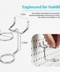 5 Piece Pegboard Screwdriver Holder Set With Double Ring Tool Organizers for wall mount, showing design and installation.