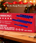 12 Piece Magnetic Socket Organizer Set For Quarter Inch, Three Eighths Inch, And One Half Inch Drive SAE And Metric box on table