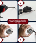 Installation process of Knockout Heavy Duty Door Bumper Keeps Walls Looking Sharp Satin Stainless Steel Rubber Wall Mount Stopper.
