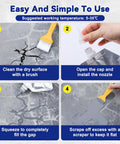 Step-by-step guide using Pro Grade Concrete Crack Filler Kit With High Elasticity Self Leveling Cement Fast Drying Fix Cracks