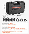 VEVOR 7 Piece VMP Pressing Kit With 3540 Actuator And Jaws For 1/2 To 2 Inch Carbon Steel Piping in durable case