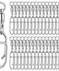Speed Clips For Fishing Lures And Snap Swivels 30 Pack Heavy Duty Stainless Steel Quick Snap Ball Bearing Swivels For Freshwater And Saltwater Tackle Durable Power Clips For Lure Rigging, stainless steel clips