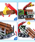 Toddler Flatbed Truck Set With Farm Truck Friction Powered Vehicles With Lights And Sounds 3 4 5 6 7 Years Kids Toy Trio