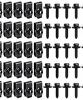 50 Piece Body Fastener Kit With 25 Bolts And 25 U Nut Clips For Fender Engine Cover Splash Shield Bumper Radiator Hood Shield Panel M6 Durable Black Phosphate Coated Easy Car Repair And Assembly