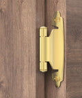 Heavy Duty 1/2 Inch Overlay Cabinet Hinges 50 Pack Self Closing With Nifty Rubber Buffer Pads Top Tier Brass Gold Hardware for cabinets