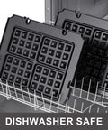 Killer Replacement Waffle Plates That Make Your Countertop Grill Work Smoother Than Ever in dishwasher, showcasing nonstick surface.