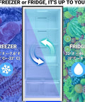 Heavy Duty 21 Cu Ft Upright Freezer, No Fuss Frost Free System, sleek interior displaying freezer and fridge options.