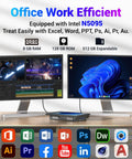 10 Point Touchscreen Panel PC Running Win 11 With Intel Celeron N5095 Eight Gigabyte Ram And 128 Gigabyte Storage Designed As A Hustle Ready Kiosk Solution That Smashes Through Heavy Workloads With Smooth Performance with dual monitors displaying software.