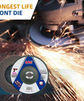 Pro Level 10 Pack 40 Grit Flap Discs For Angle Grinders, 7 X 7/8 Inch Type 29 Aluminum Oxide Grinding Wheels with sparks.