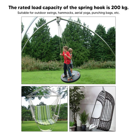 Beefy Heavy Bag Spring In 304 Stainless Steel 200kg Load Capacity Punching Bag Hanger With 360 Degree Rotation outdoor swings