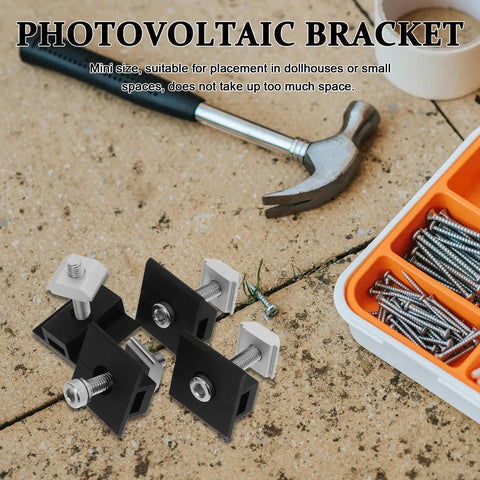 Premium 4 Piece Solar Panel Middle Clamps With M8 Bolts And Heavy Duty Pressure Blocks for small spaces