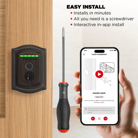 Traditional Fingerprint Deadbolt With Built In Wifi And Smartkey Backup Delivering Smooth Proximity Locking Voice Sync And Polished Venetian Bronze For Next Gen Door Security