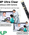8MP USB Camera Module With Microphone Autofocus For PC And Laptop, shown with clear display and compact design