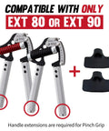 Pinch Grip Accessory For Iron Grip EXT 80 Or EXT 90 Hand Gripper Pair Beefs Up Finger Strength And Climbing Power Premium Adjustable Grip Strengthener For Climbers, black attachments shown