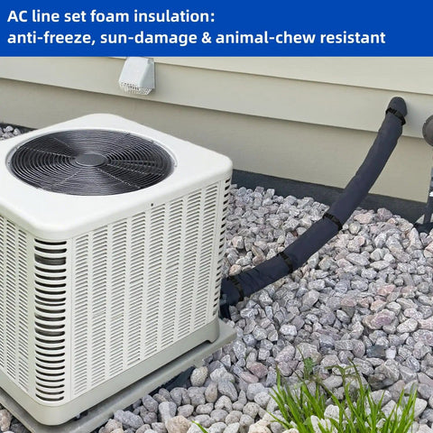 Three Layer Copper Pipe Insulation Sleeve For Outdoor HVAC Lines 72 By 10 Inches on central AC unit