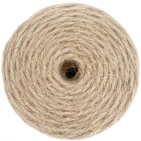 Close-up of 1000 Ft 3Mm Natural Jute Twine Rope Heavy Duty Garden String For Bundling Crafts Gift Wrapping Packing Wedding Decor And Christmas DIY Projects Bulk Roll