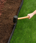 Installing Heavy Duty Composite Landscape Edging With Anchoring Stakes, 4.5 Inch Straight Top Border, 40 Foot Kit, Black