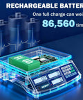 Transparent digital counting scale showing internal battery, 30kg capacity and 0.1g precision for inventory and small parts