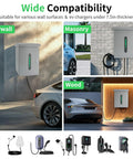 Slick Outdoor EV Charger Lock Box With Viewable Window For Tesla Wall Connector And Most Electric Cars mounted on drywall, masonry, and wood.