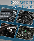 Automotive use of Six Piece Silicone Vacuum Hose Kit With 4.9 Ft Of Flexible Vacuum Lines And Tube Cutter in engine compartments
