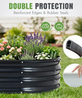 Galvanized Oval Raised Garden Bed 8x3x1 Ft For Vegetables, Flowers And Herbs, Rust Resistant, Easy Assembly, Outdoor Metal Planter