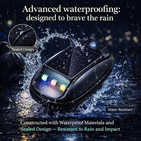 Lit Neon RGB Car Roof Strobe Lights For Cars Trucks SUVs Jeeps RVs Wireless LED Warning Lamps Solar Powered Or USB C Charge