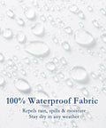 Water droplets on 100% waterproof fabric for 20x20 Outdoor Pillow Inserts Set Of 2 With Waterproof Fabric Down Alternative Cushions