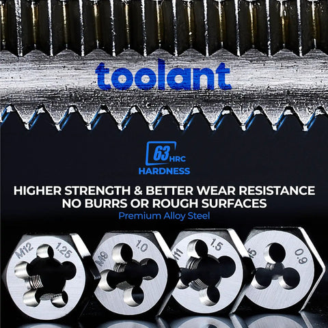 Premium alloy steel dies for Ratcheting Tap And Die Set With 127 Piece SAE And Metric Kit Drill Bit Assortment For Threading.