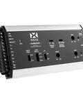 4 Channel Active Line Output Converter With Impedance Matching And Remote Level Control For Car Audio, front view showing controls