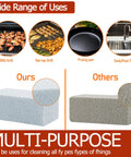 Comparison between Heavy Duty Griddle Cleaning Brick With Handle 5 Pack Pumice Stone Grill Cleaner and regular cleaner.